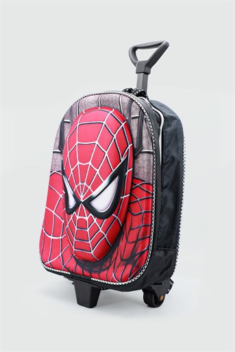 1 Bölmeli Spiderman Çekçekli Kabartma baskılı Kırmızı Syh Sırt Çantası Spiderman Çekçekli Sırt Çantası Vardar Vardar Tek Gözlü Okul Çanta