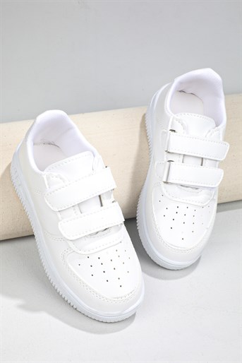 Air Taban Rahat Nefes Alır Beyaz Beyaz Çocuk Spor Ayakkabı AIR v2 Çocuk Sneaker Beınsteps Beinsteps AIR Çocuk Sneaker