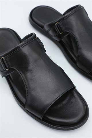 Deri Rahat Comfort Siyah Erkek Sandalet 3090 Erkek Sandalet Dekosa 
