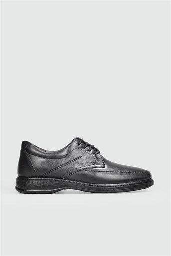 Esnek Rahat Taban Siyah Erkek Ayakkabı 605 Erkek Klasik Ayakkabı Sultan SULTAN 605 MER 22Y