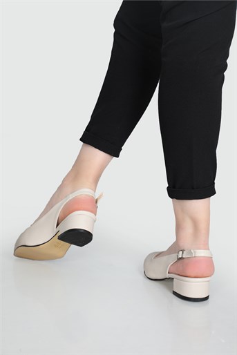 Günlük 3 cm Topuklu Ten Kadın Ayakkabı N-6501 Kadın Alçak Topuklu Carla Bella 19611635