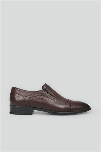 Günlük Casual Deri Kahverengi Erkek Ayakkabı 283 Erkek Klasik Ayakkabı Berenni BERENNİ 283 MER NEOLİT