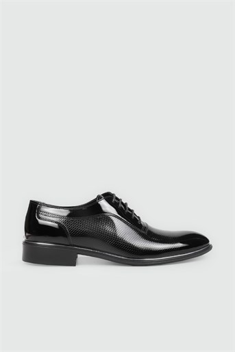 Günlük Klasik Siyah Rugan Erkek Ayakkabı 580 Erkek Klasik Ayakkabı Tamboğa TAMBOĞA 580 MER PVC
