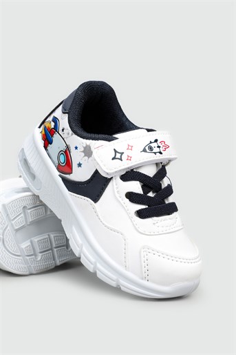 Işıklı Sneaker Beyaz Laci Çocuk Spor Ayakkabı NESSI PU Çocuk Günlük Spor Ayakkabı Kinetix SVNÇ NESSI PU BEBE SPOR
