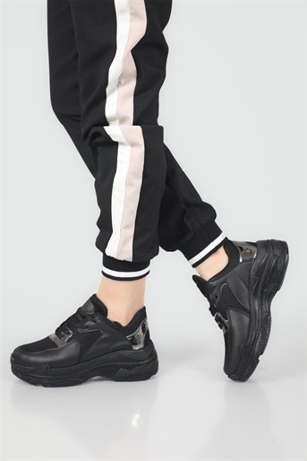Nefes Alır Kalın Taban Bağcıklı Syh Platin Kadın Spor Ayakkabı Ş-10 Kadın Sneaker Beınsteps 185315580